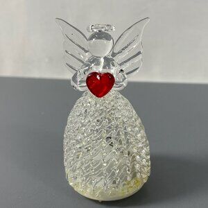 👼💡❤️ WOW! Multicolor Light Up Angel Guardian Figurine with Red Heart ($13 obo)